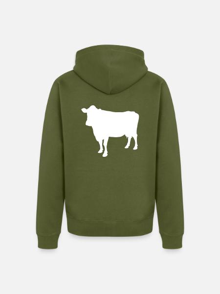 vache - Veste à capuche bio Premium Unisexe - kaki