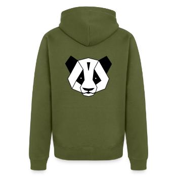 Panda - Veste à capuche bio Premium Unisexe - kaki - Dos - Nico (187cm)