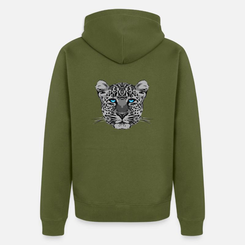 léopard3 2 - Veste à capuche bio Premium Unisexe - kaki