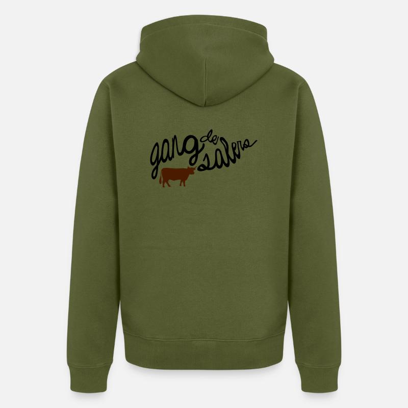 Gang de salers - Veste à capuche bio Premium Unisexe - kaki