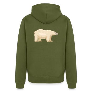 Polar Bear - Veste à capuche bio Premium Unisexe - kaki - Dos - Nico (187cm)