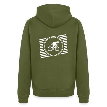 coureur - Veste à capuche bio Premium Unisexe - kaki - Dos - Nico (187cm)
