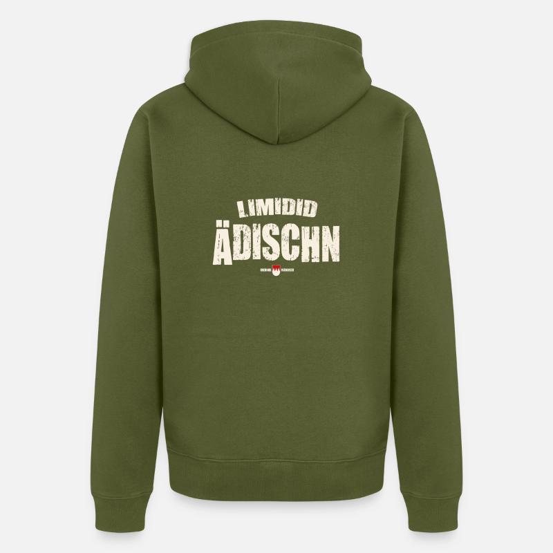 LIMIDID ÄDISCHN - Unisex Premium Bio Zip Hoodie - Khaki