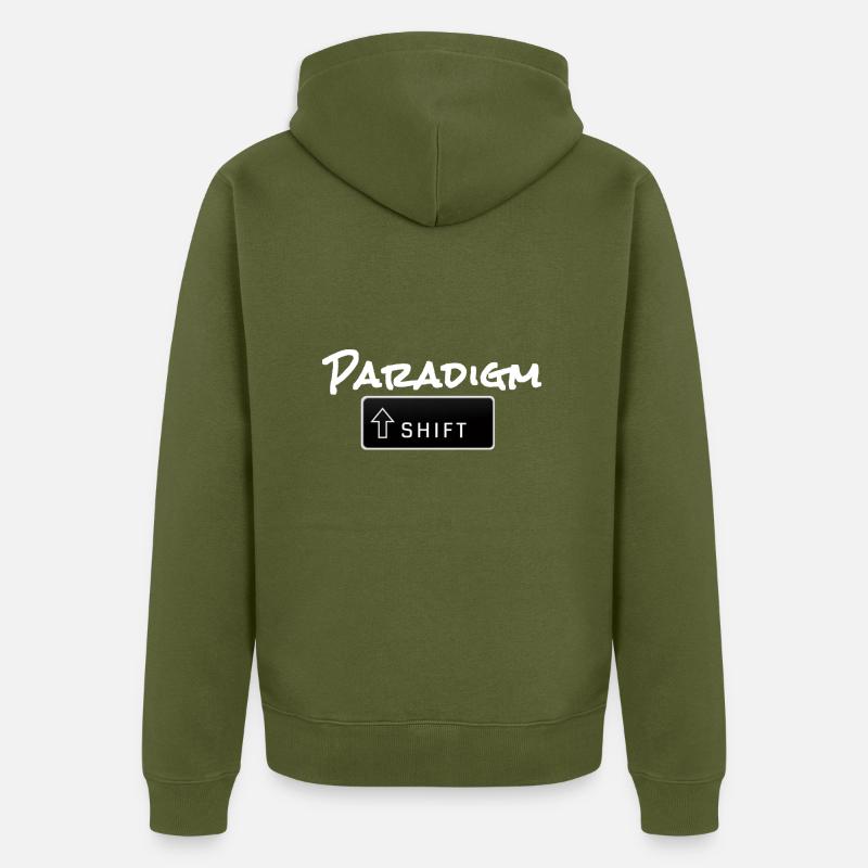 Changement de paradigme - Veste à capuche bio Premium Unisexe - kaki