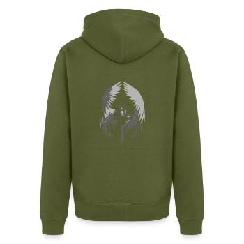 Anges anges cadeau - Veste à capuche bio Premium Unisexe - kaki - Dos - Nico (187cm)