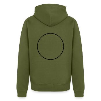 Cercle plus simple - Veste à capuche bio Premium Unisexe - kaki - Dos - Nico (187cm)