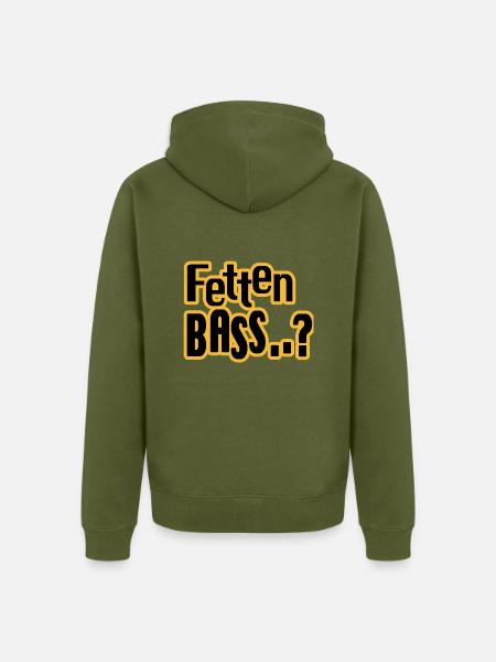 Fetten Bass..? - Unisex Premium Bio Zip Hoodie - Khaki