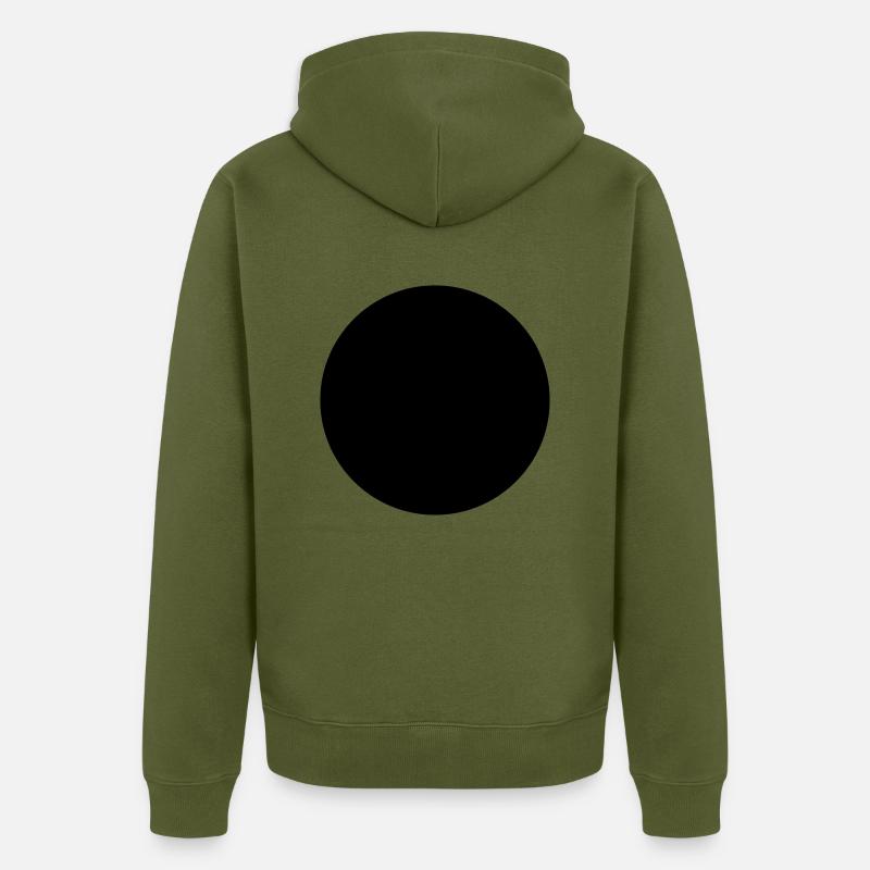 Cercle noir - Veste à capuche bio Premium Unisexe - kaki