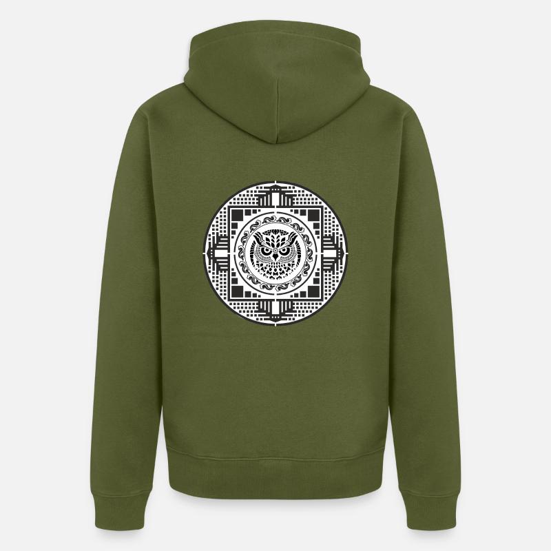 goa EULE - Unisex Premium Bio Zip Hoodie - Khaki