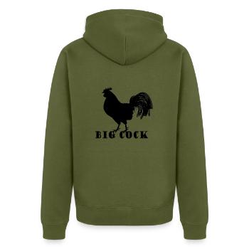 grosse bite - Veste à capuche bio Premium Unisexe - kaki - Dos - Nico (187cm)