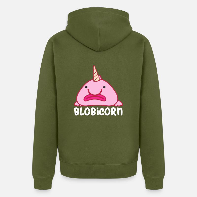 Blobfish - Veste à capuche bio Premium Unisexe - kaki