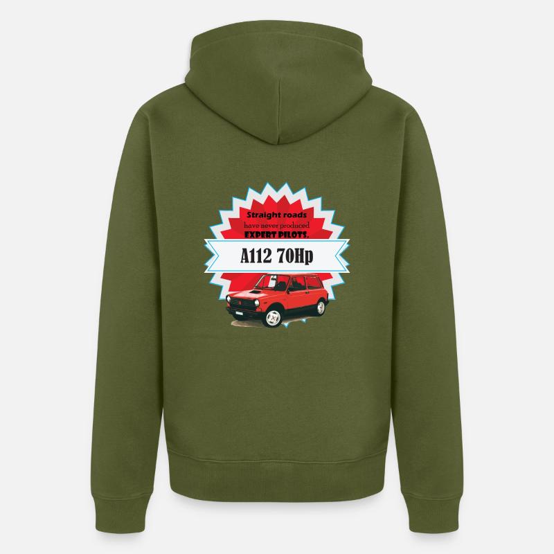 A112 - routes droites - Veste à capuche bio Premium Unisexe - kaki