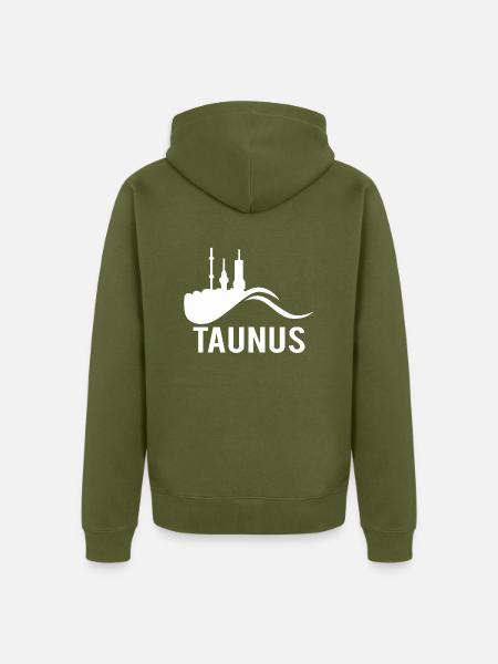 Silhouhette Taunus Feldberg - Unisex Premium Bio Zip Hoodie - Khaki