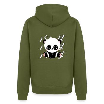 Manga Panda - Veste à capuche bio Premium Unisexe - kaki - Dos - Nico (187cm)