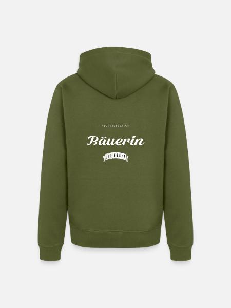Original Bäuerin - Unisex Premium Bio Zip Hoodie - Khaki