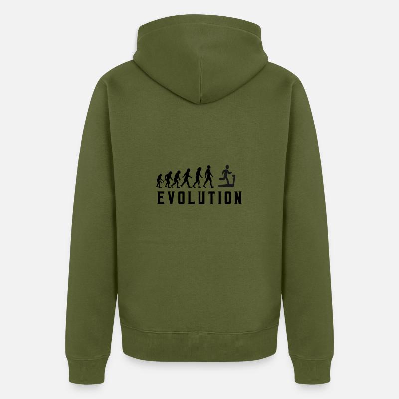 Laufband Evolution - Unisex Premium Bio Zip Hoodie - Khaki