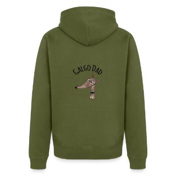 Broche Galgo Dad 5 Galgo - Veste à capuche bio Premium Unisexe - kaki - Dos - Nico (187cm)