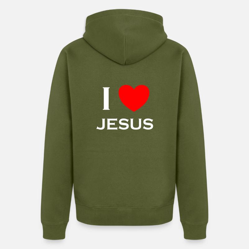 Eglise chrétienne chrétienne catholique - Veste à capuche bio Premium Unisexe - kaki