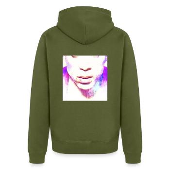 Protège-dents pour les fans de P-rince | Masque Purple Hero - Veste à capuche bio Premium Unisexe - kaki - Dos - Nico (187cm)