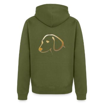 Chien d'or - Veste à capuche bio Premium Unisexe - kaki - Dos - Nico (187cm)