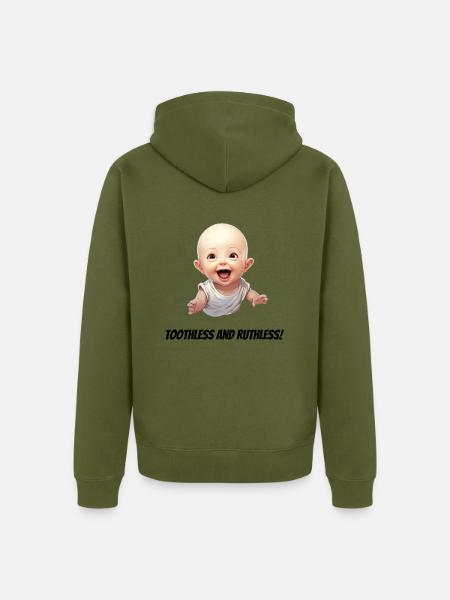 Krokmou et impitoyable ! - Veste à capuche bio Premium Unisexe - kaki