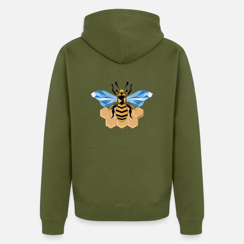 BEE - Veste à capuche bio Premium Unisexe - kaki