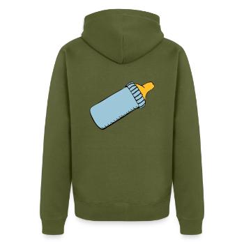 biberon - Veste à capuche bio Premium Unisexe - kaki - Dos - Nico (187cm)