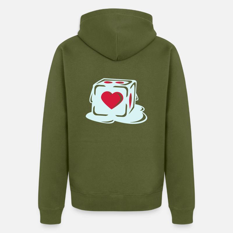 With Heart - Veste à capuche bio Premium Unisexe - kaki