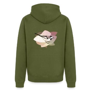 Oiseau - Veste à capuche bio Premium Unisexe - kaki - Dos - Nico (187cm)