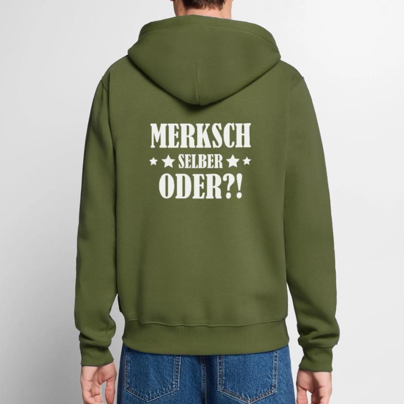 merksch selber oder Unisex Premium Bio Zip Hoodie