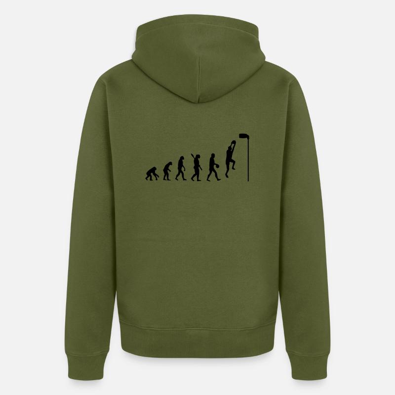 évolution korfball - Veste à capuche bio Premium Unisexe - kaki