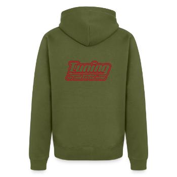 Cartuning Scooter Tuning - Unisex Premium Bio Zip Hoodie - Khaki - Hinten - Nico (187cm)
