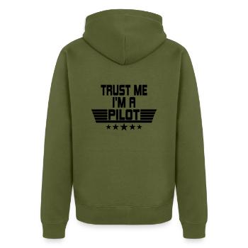 Drone Drone Quadrocopter Modèle de modèle cadeau pilote - Veste à capuche bio Premium Unisexe - kaki - Dos - Nico (187cm)