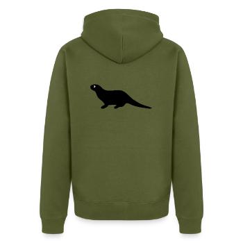 loutre - Veste à capuche bio Premium Unisexe - kaki - Dos - Nico (187cm)