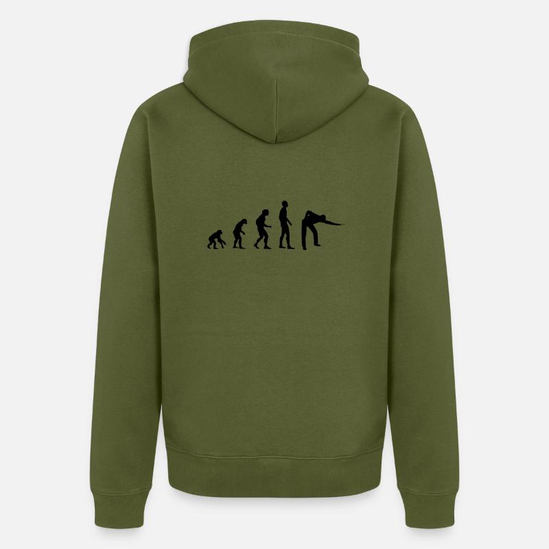 Evolution Billiard - Veste à capuche bio Premium Unisexe - kaki