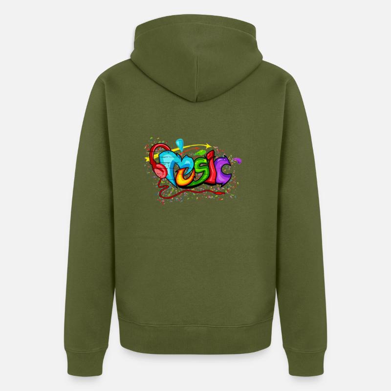 Graffiti2 - Veste à capuche bio Premium Unisexe - kaki