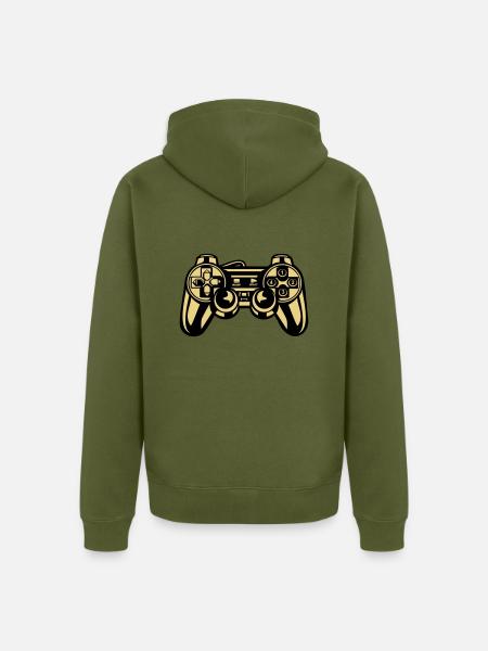 Gaming - Unisex Premium Organic Zip Hoodie - khaki