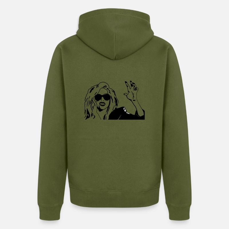 Conception de musique pop star - Veste à capuche bio Premium Unisexe - kaki