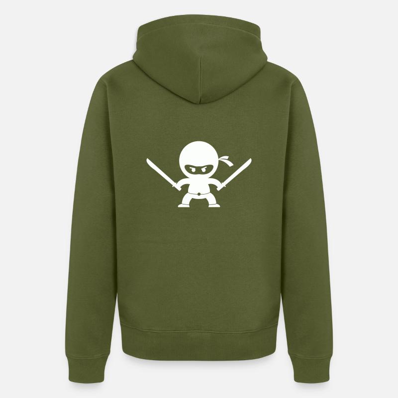 Ninja - Veste à capuche bio Premium Unisexe - kaki