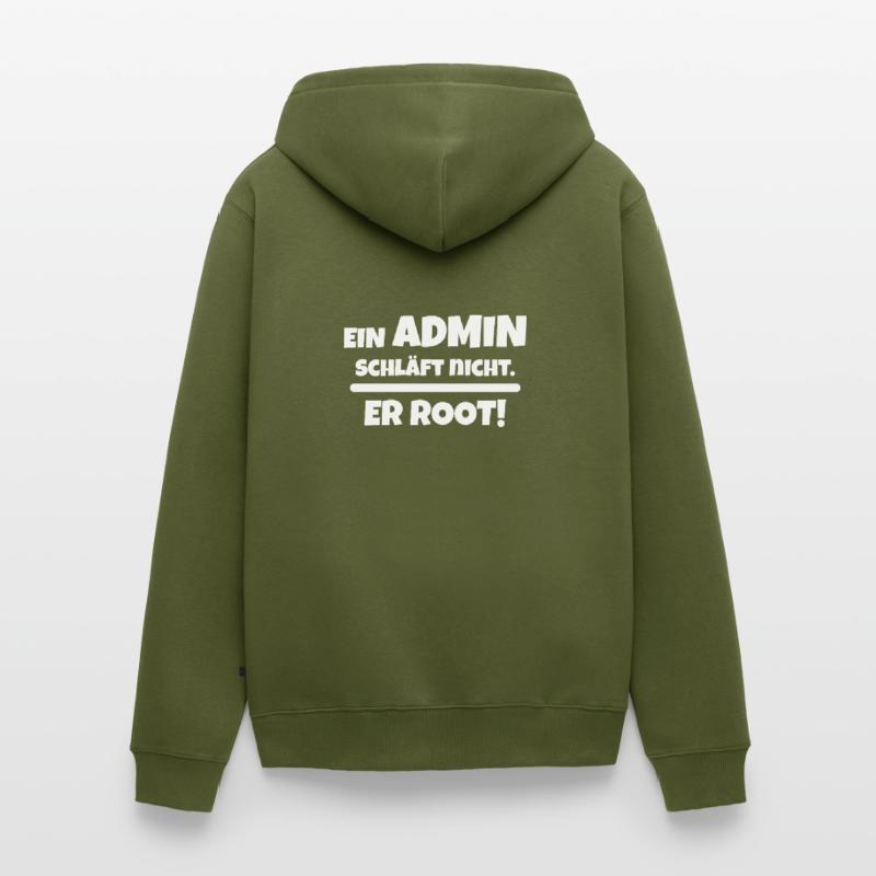 Admin System Administrator Funny saying linux Unisex Premium Organic Zip Hoodie