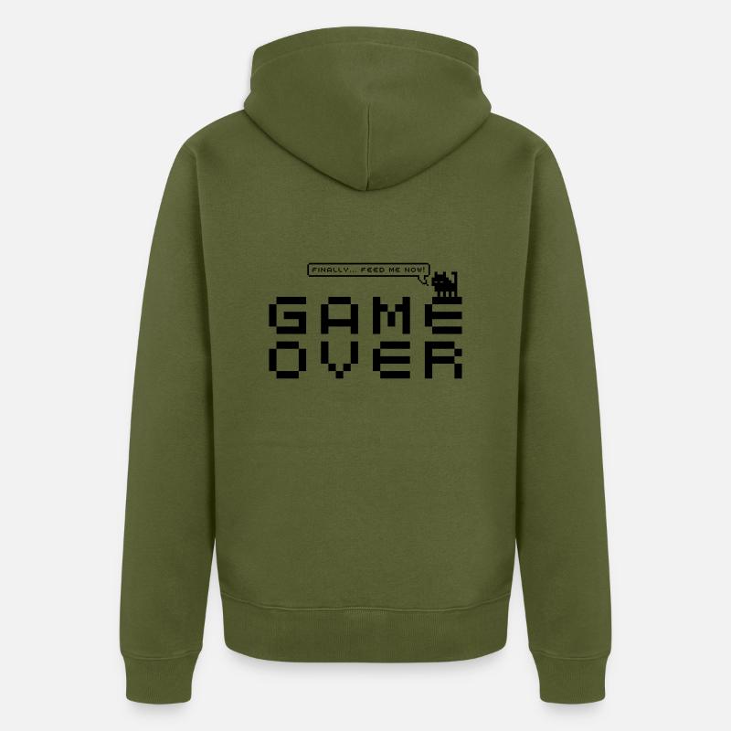conception gameover - Veste à capuche bio Premium Unisexe - kaki