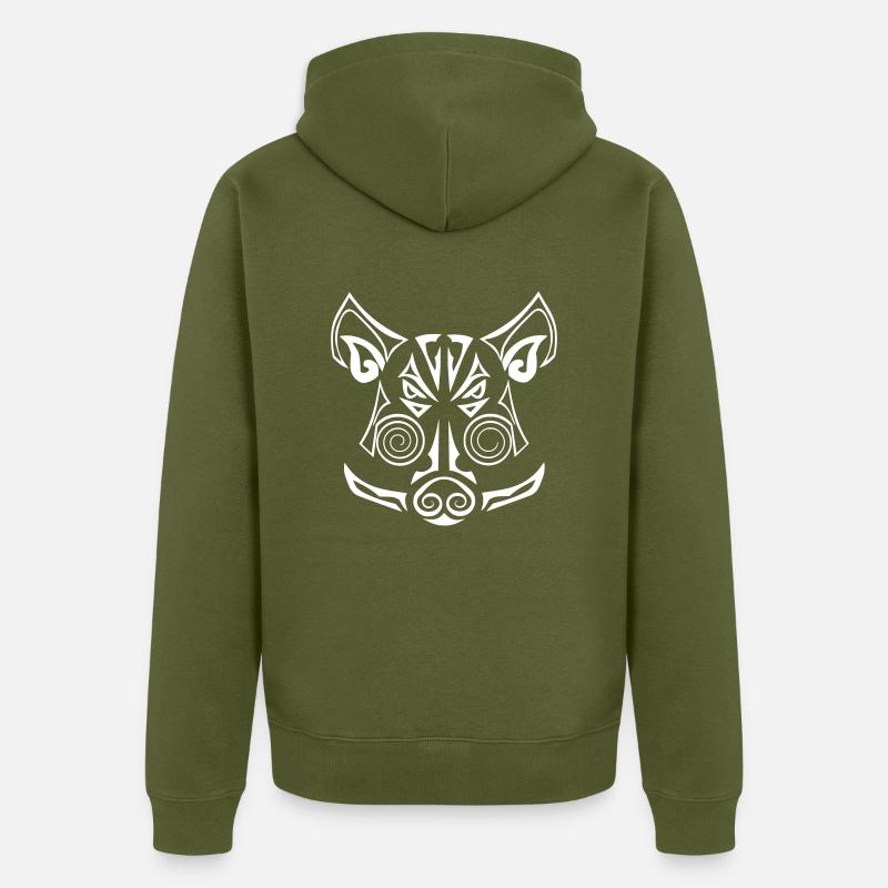 bouton - Veste à capuche bio Premium Unisexe - kaki