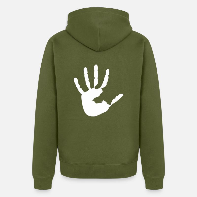 main - Veste à capuche bio Premium Unisexe - kaki