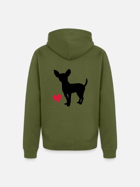 Chihuahua - Unisex Premium Organic Zip Hoodie - khaki