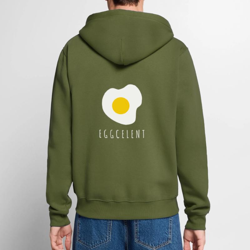 Egg Egg Fried Eggcelent Unisex Premium Organic Zip Hoodie