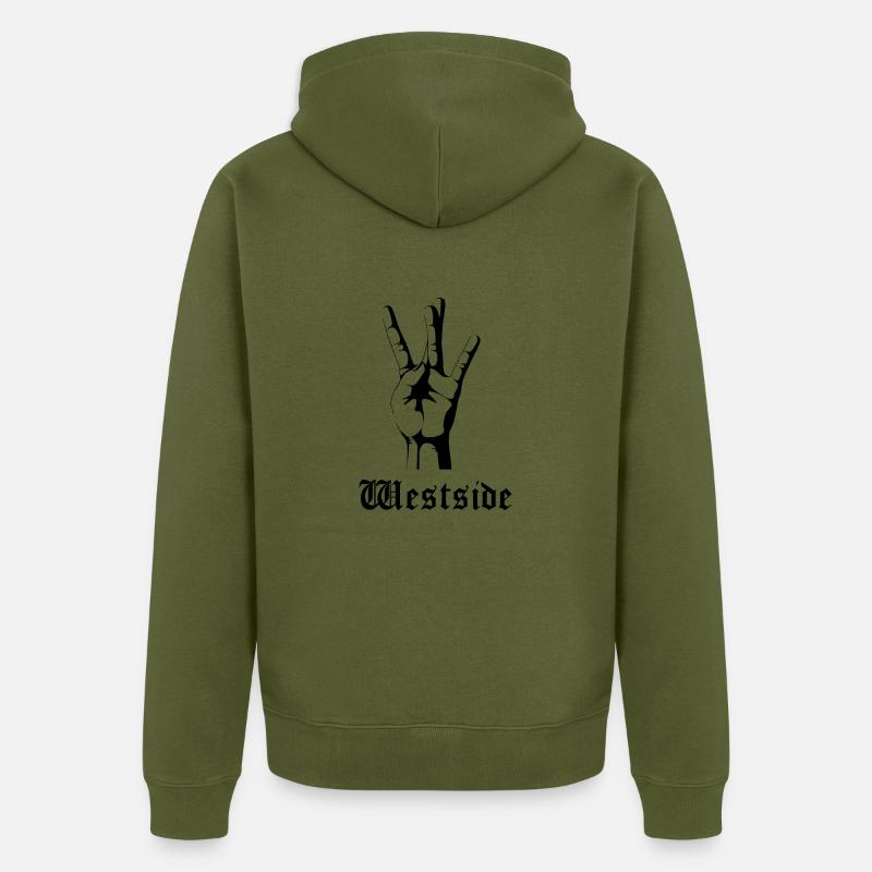Westside noir - Veste à capuche bio Premium Unisexe - kaki