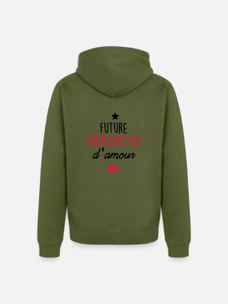 future mamou d'amour - Veste à capuche bio Premium Unisexe - kaki