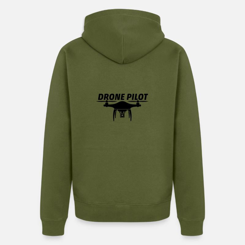 Pilote de drone - Veste à capuche bio Premium Unisexe - kaki
