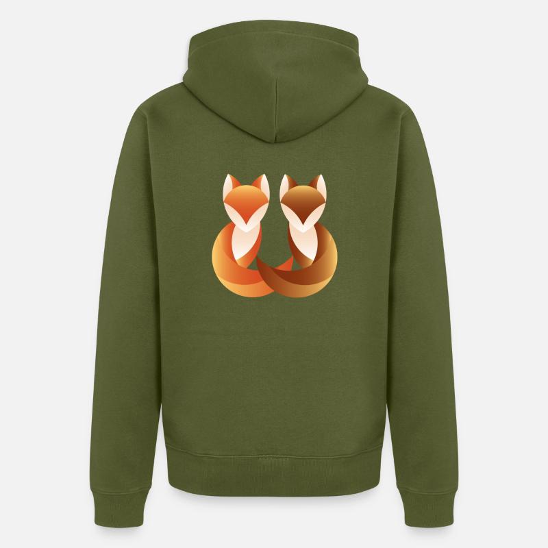Fox Duo 2 - Veste à capuche bio Premium Unisexe - kaki