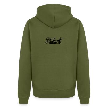Étudiant - Veste à capuche bio Premium Unisexe - kaki - Dos - Nico (187cm)